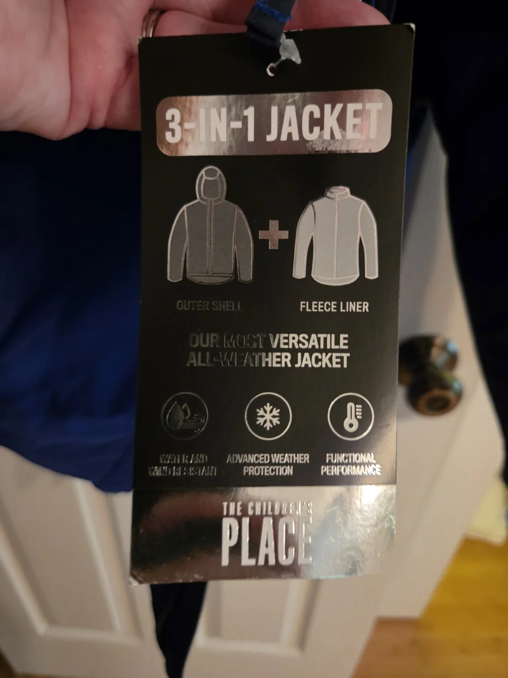 NWT The Children’s Place 3-in-1 Winter Jacket Coat XL 14 Tidal Blue Fleece